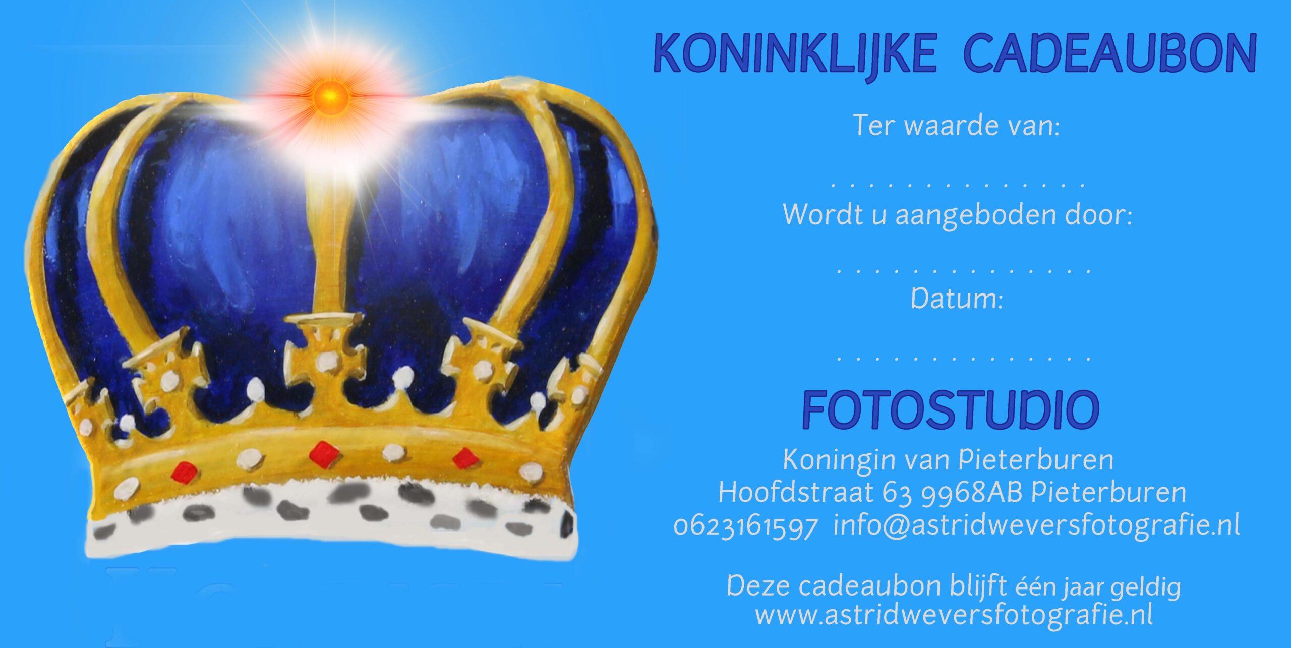 cadeaubon Koningin van Pieterburen